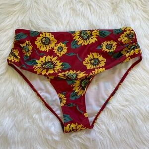 Rose Girl women's size 14 bikini swimsuit bottoms with sunflowers